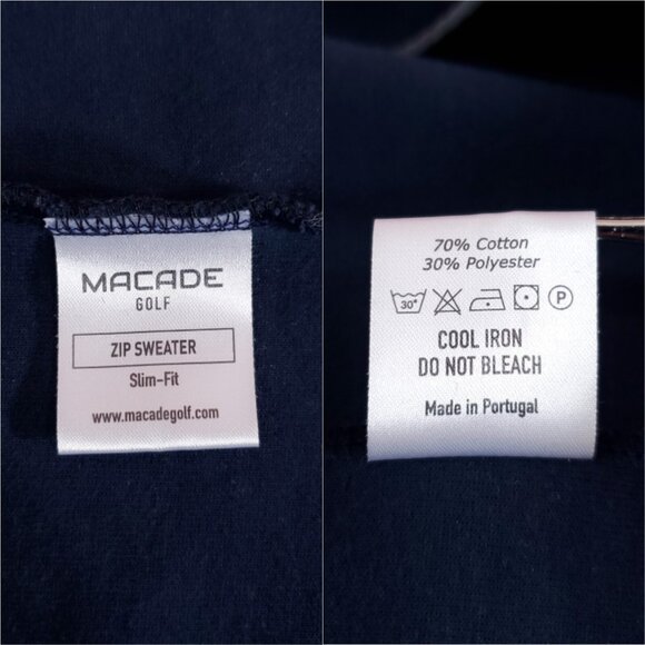 Macade Golf Mens Size Medium Slim Fit 1/4 Zip Sweater Pullover Performance - Picture 11 of 14